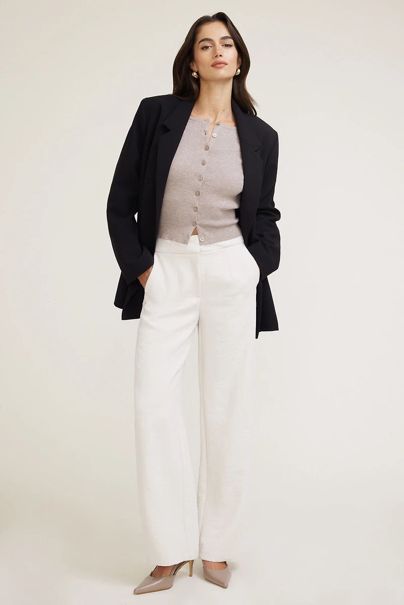 Pantalon fluide à jambe droite Yasmin