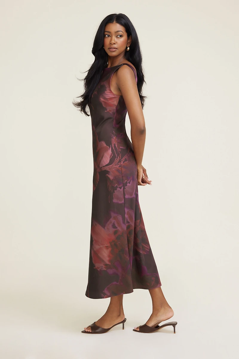 Robe maxi en satin Liora