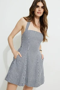 Gingham Halter Mini Dress