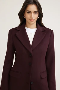 Manteau de laine cintr