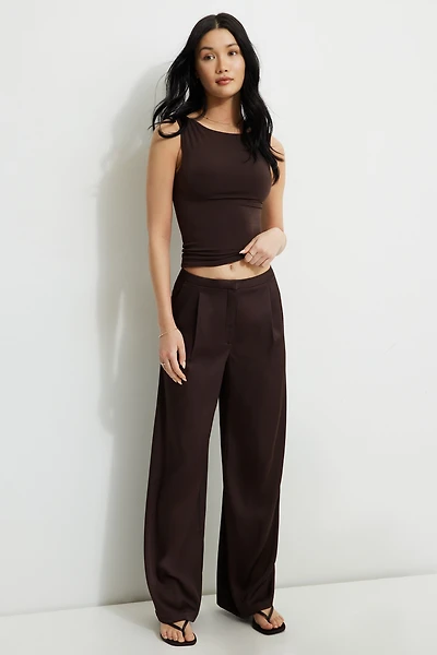 Wide Leg Satin Pants