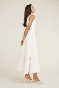 Scoop Flared Ponte Maxi Dress
