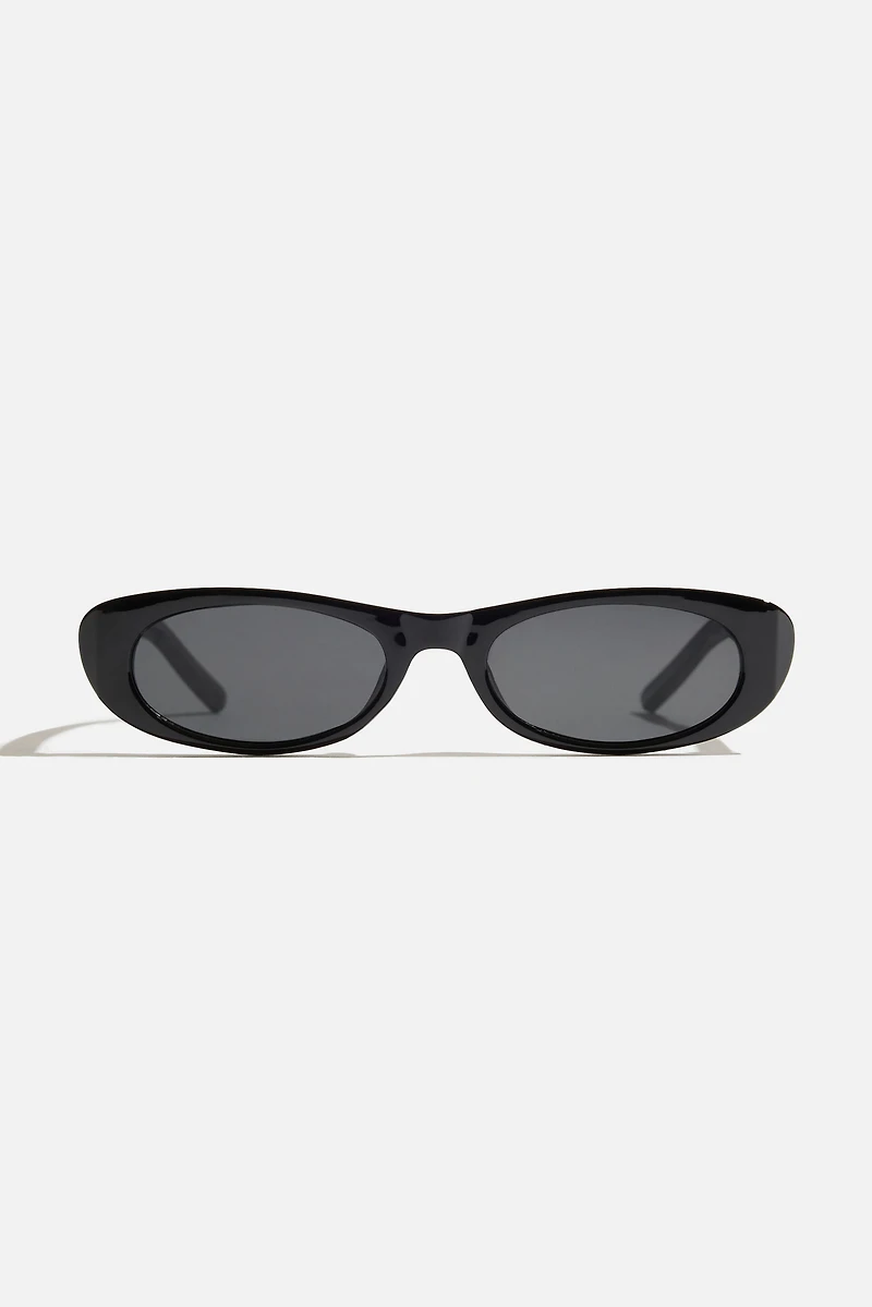 Lunettes de soleil ovales très minces