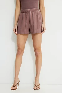 Pull On Linen Shorts