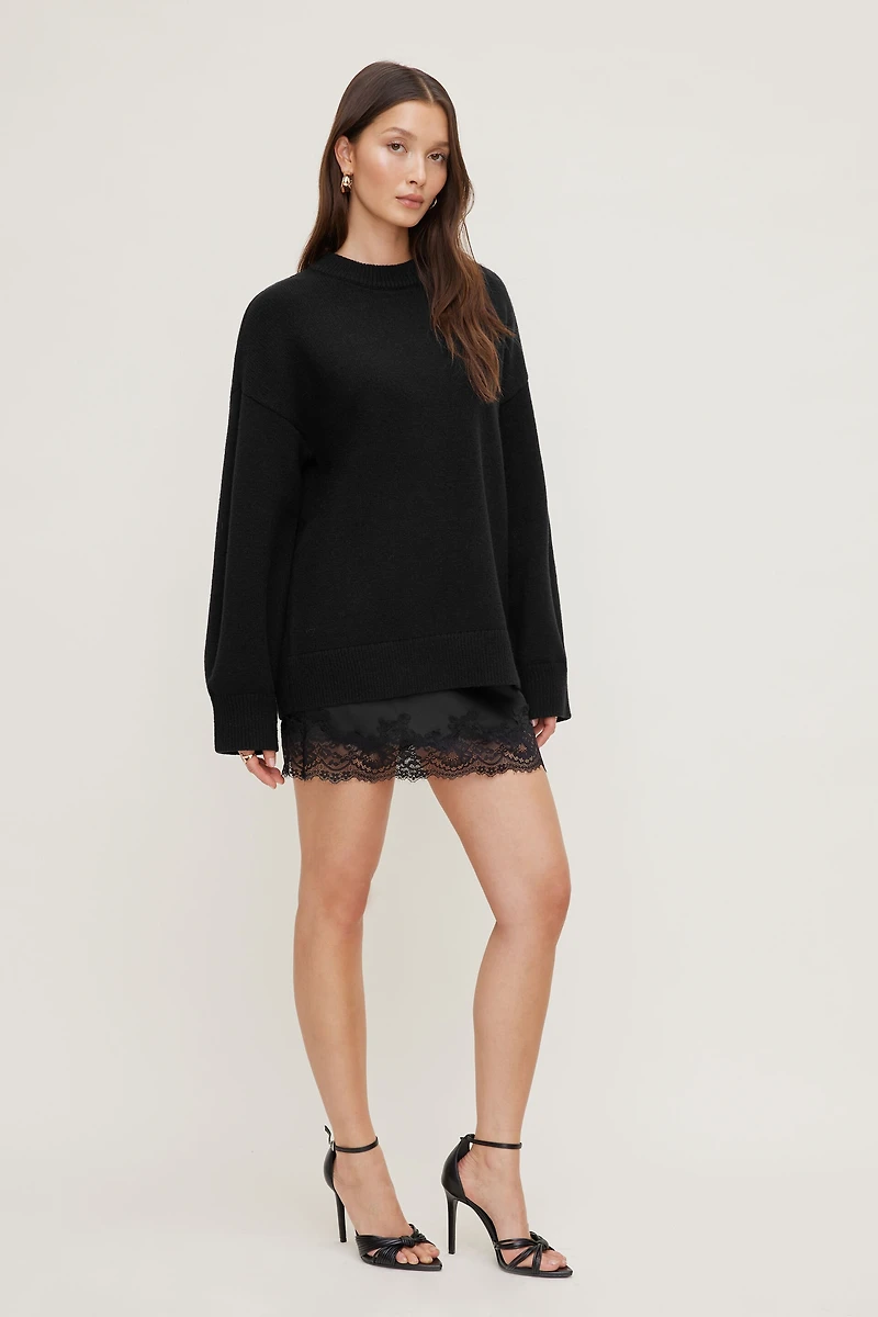 Chandail surdimensionné à col rond