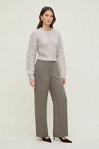 Chandail zippé à mailles torsadées