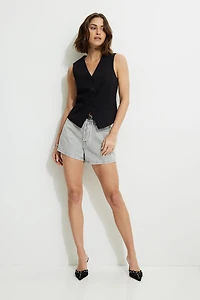 Miles Mid Rise Relaxed Denim Shorts