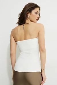 Ava Peplum Knit Tube Top