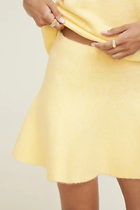 Knit Drop Waist Mini Skirt