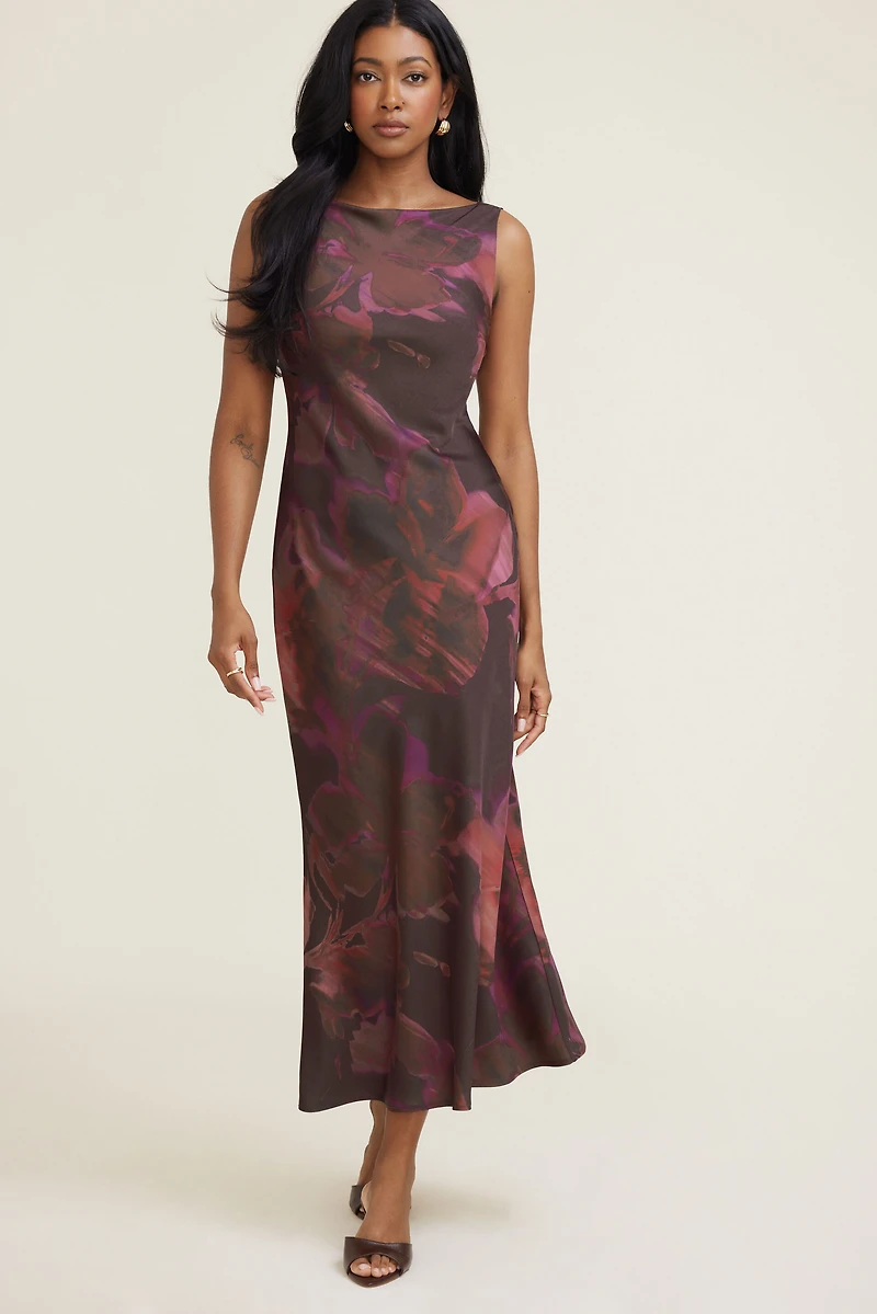 Robe maxi en satin Liora