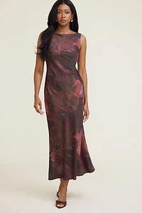 Robe maxi en satin Liora