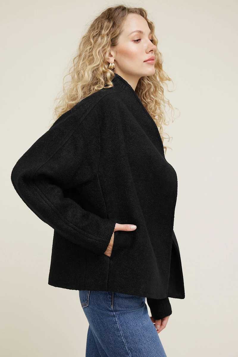 Blouson enveloppant en laine