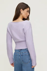 Juliet Cinched Boat Neck Sweater