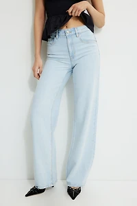 Jean à taille haute et jambe large en Tencelᵐᶜ Heidi