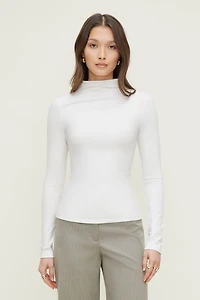 Mock Neck Long Sleeve Top