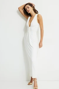 Sculpt Deep Plunge Maxi Dress