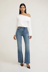 Off Shoulder Satin Blouse