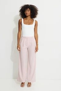 Pantalon plissé à jambe large