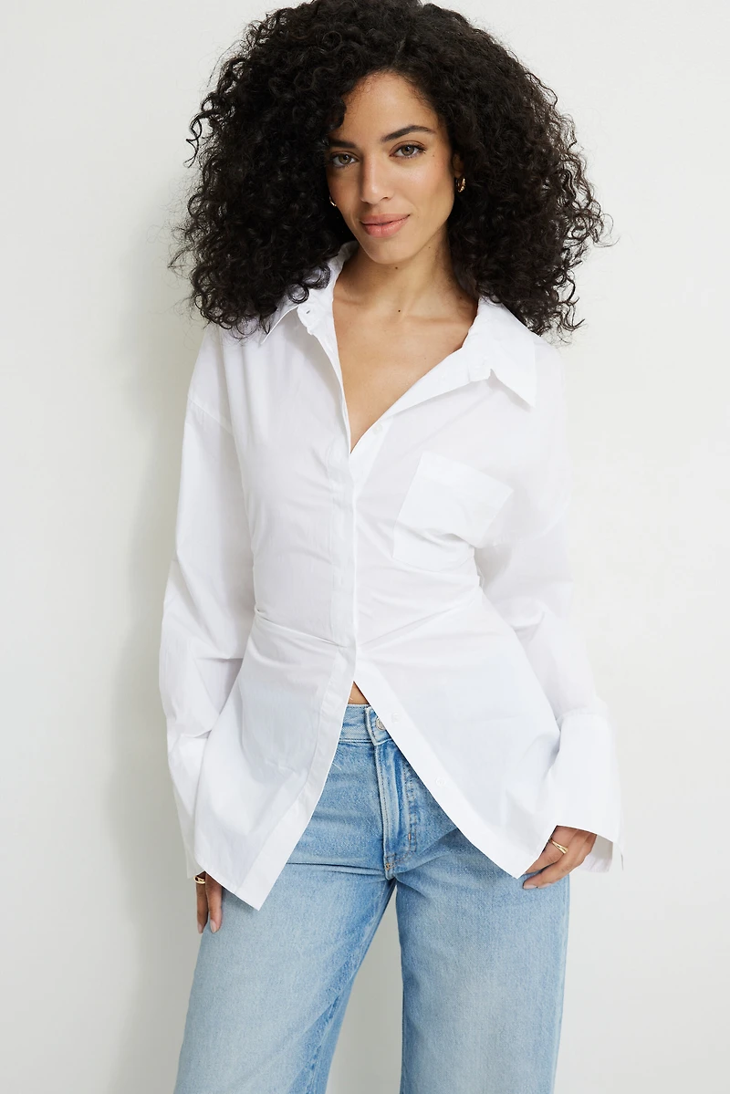 Chemise ample et cintrée en popeline Monroe
