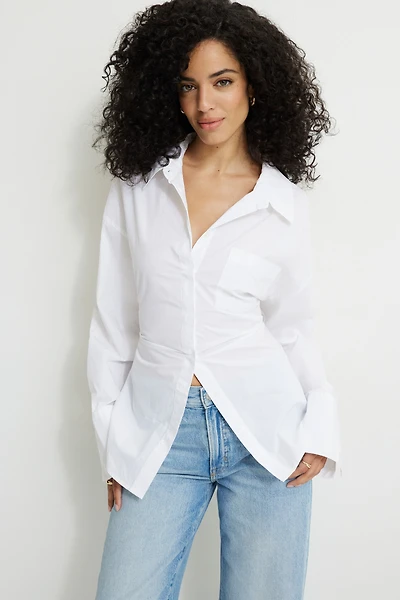 Chemise ample et cintrée en popeline Monroe