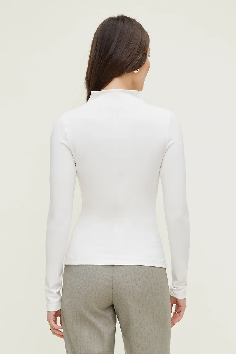 Mock Neck Long Sleeve Top