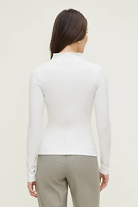 Mock Neck Long Sleeve Top