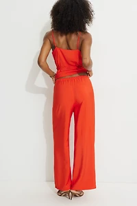 Pantalon à cordon et jambe large