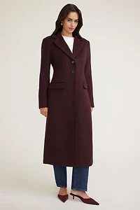 Manteau de laine cintr