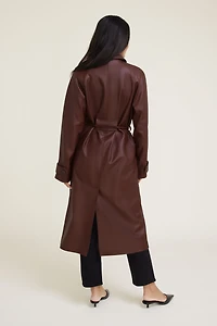Imperméable en faux cuir