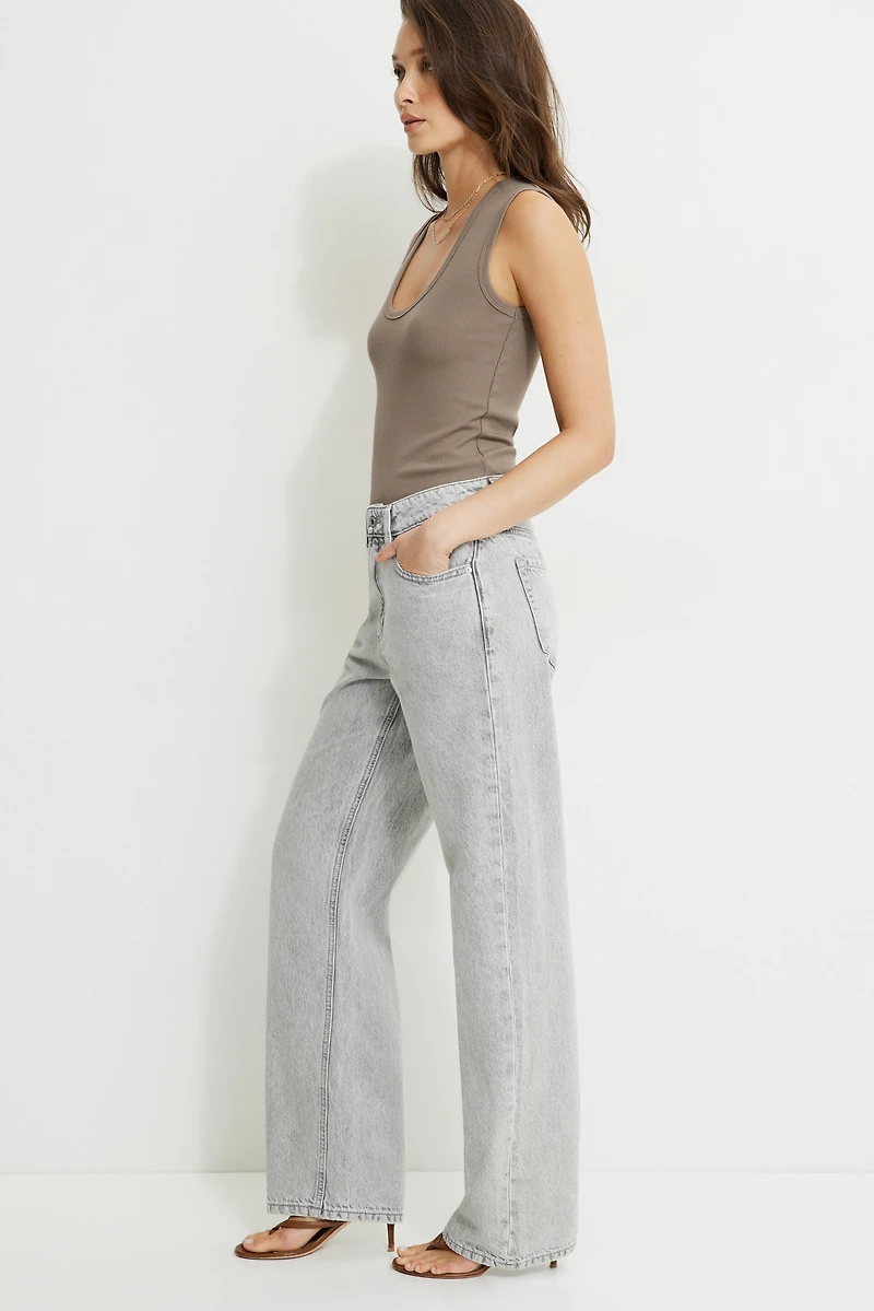 Mika Mid Rise Relaxed Straight Leg Jeans