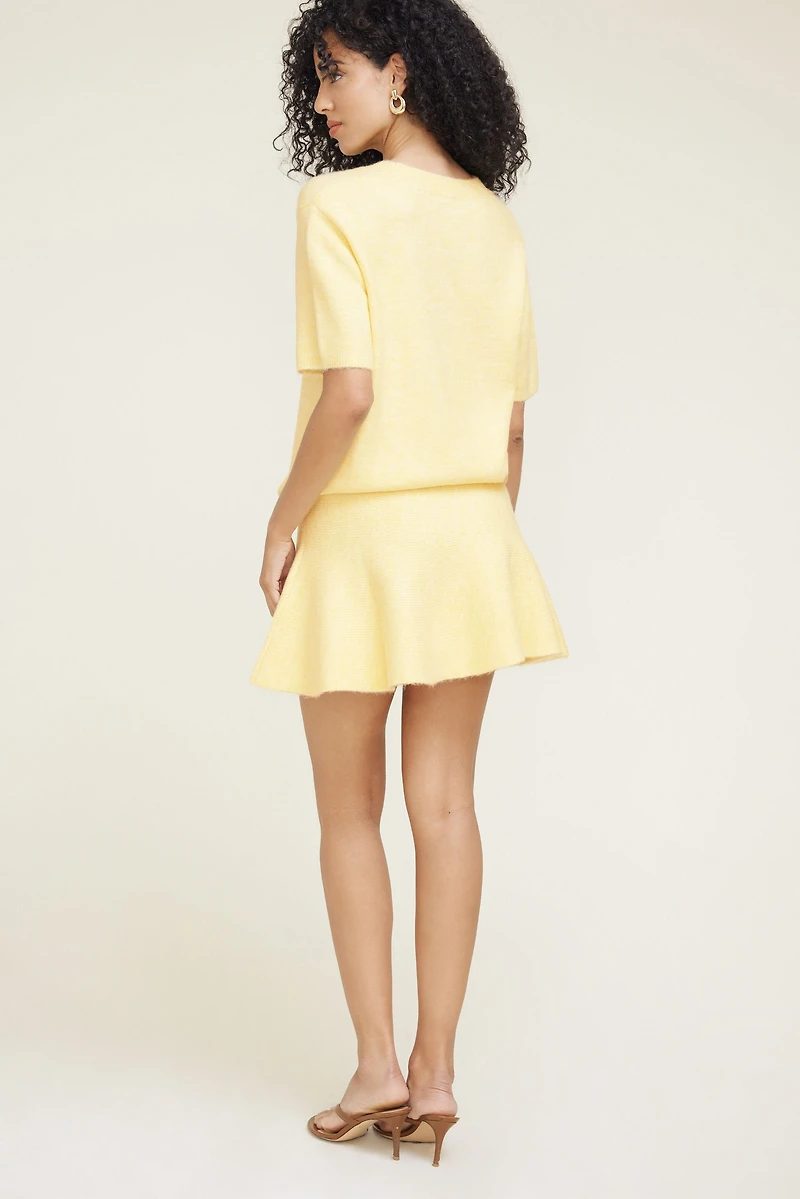 Knit Drop Waist Mini Skirt