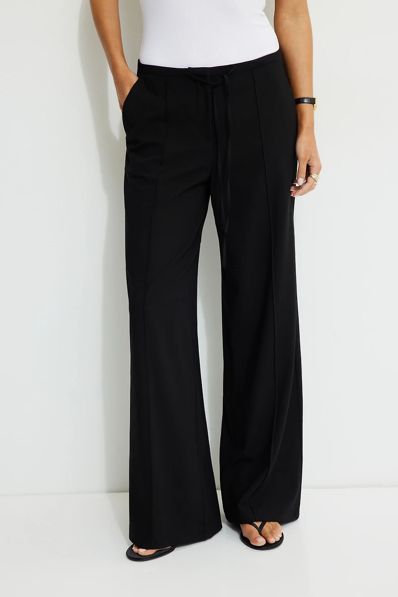Drawstring Wide Leg Pants