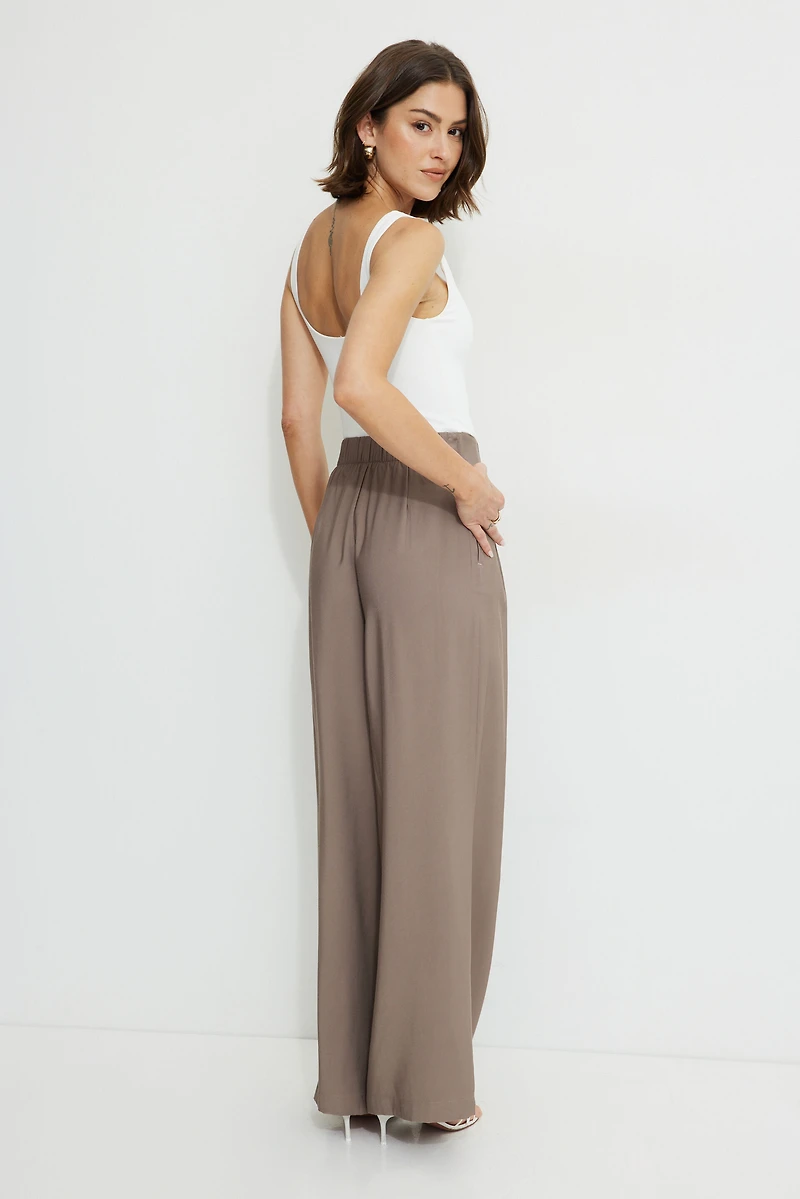 Pleated Wide Leg Pants
