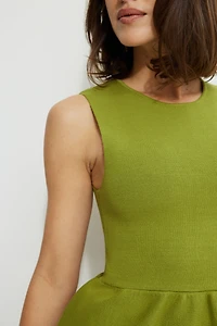 Camisole en tricot à basque Solene
