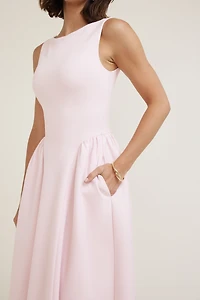 Robe maxi évasée en tricot point de Rome Iris