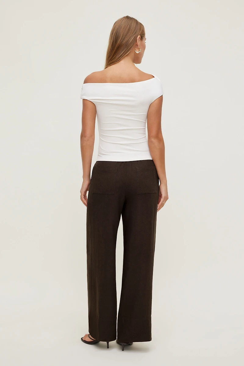 Leo Linen Wide Leg Pants