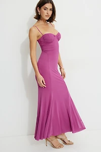Sweetheart Mesh Maxi Dress