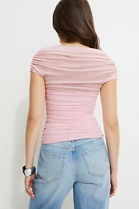 Off Shoulder Multiwear Mesh Top