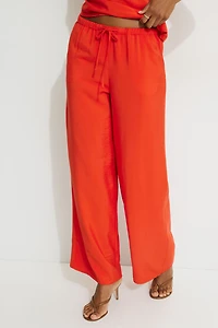 Pantalon à cordon et jambe large