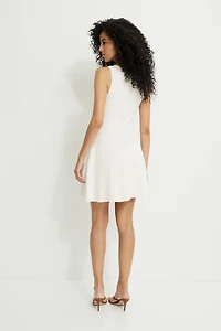 Lucia Ribbed Drop Waist Mini Sweater Dress