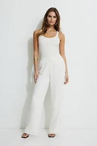 Wide Leg Pull On Pants