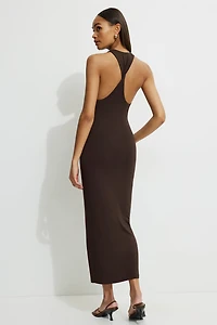 Twisted Racerback Jersey Maxi Dress