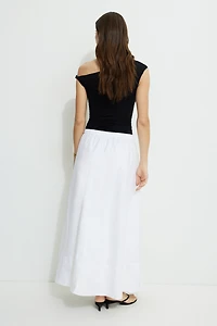 Jupe maxi volumineuse en popeline Lily