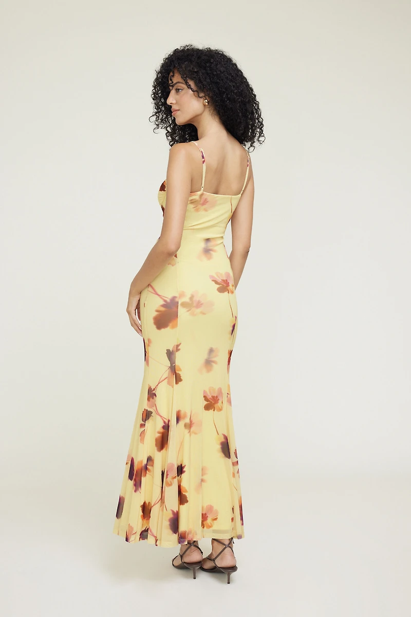 Sweetheart Mesh Maxi Dress