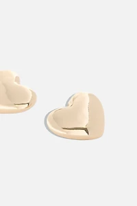 Oversized Heart Stud Earrings