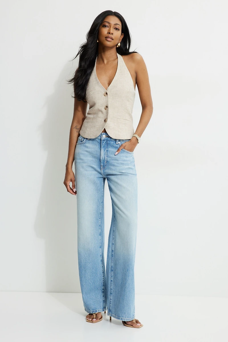 Jean ample Sydney à taille mi-haute