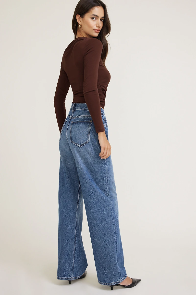Jean ample Sydney à taille mi-haute