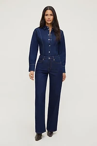 Heidi Stretch High Rise Wide Leg Jeans