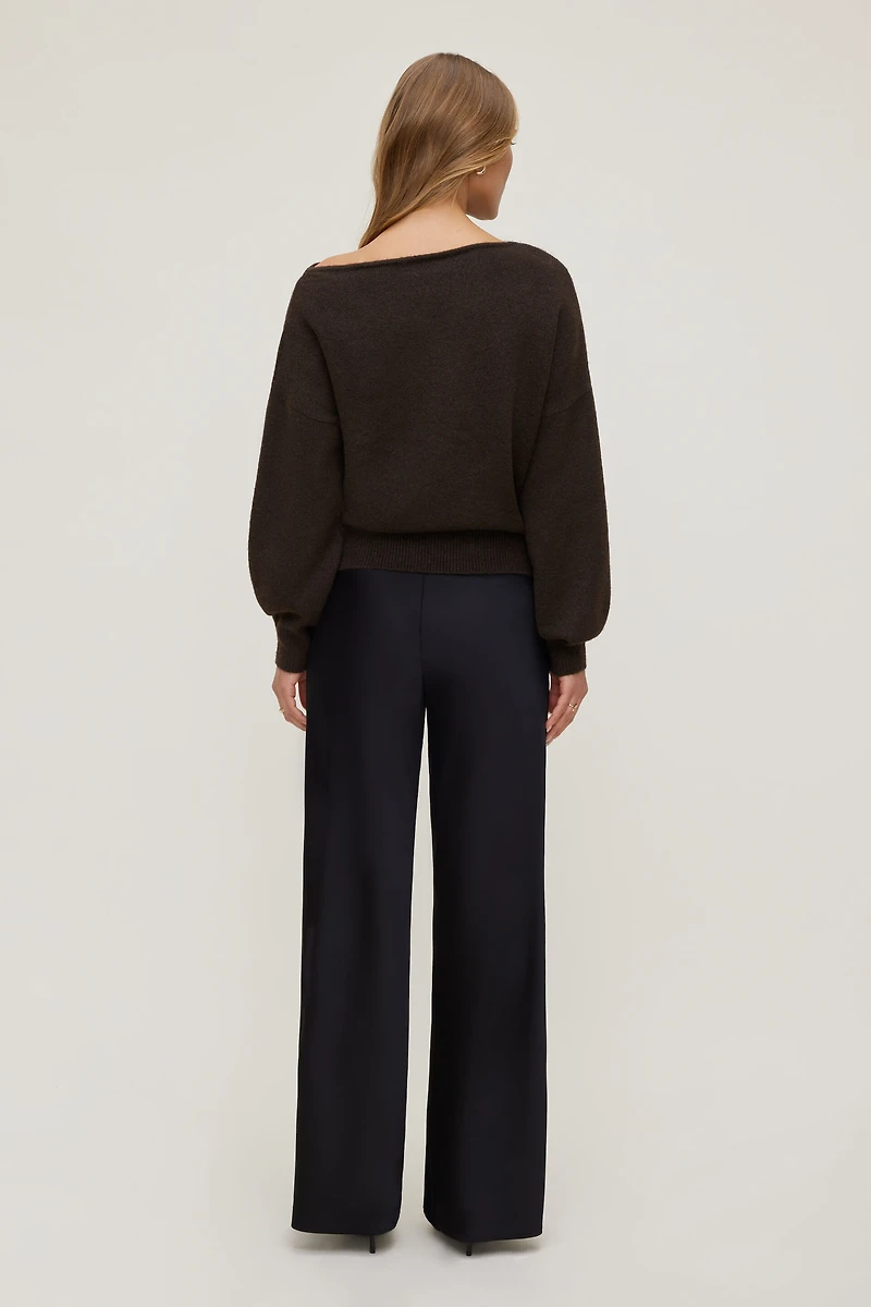 Pantalon en satin à jambe large Izzy