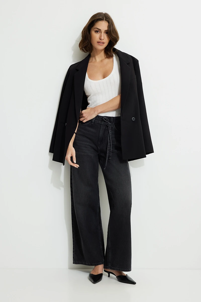Baggy Drawstring Jeans